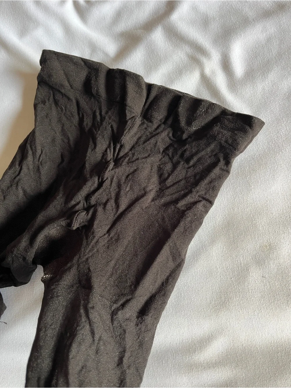 Solid Black Opaque Full Footed Tights Stockings Pantyhose Stretch